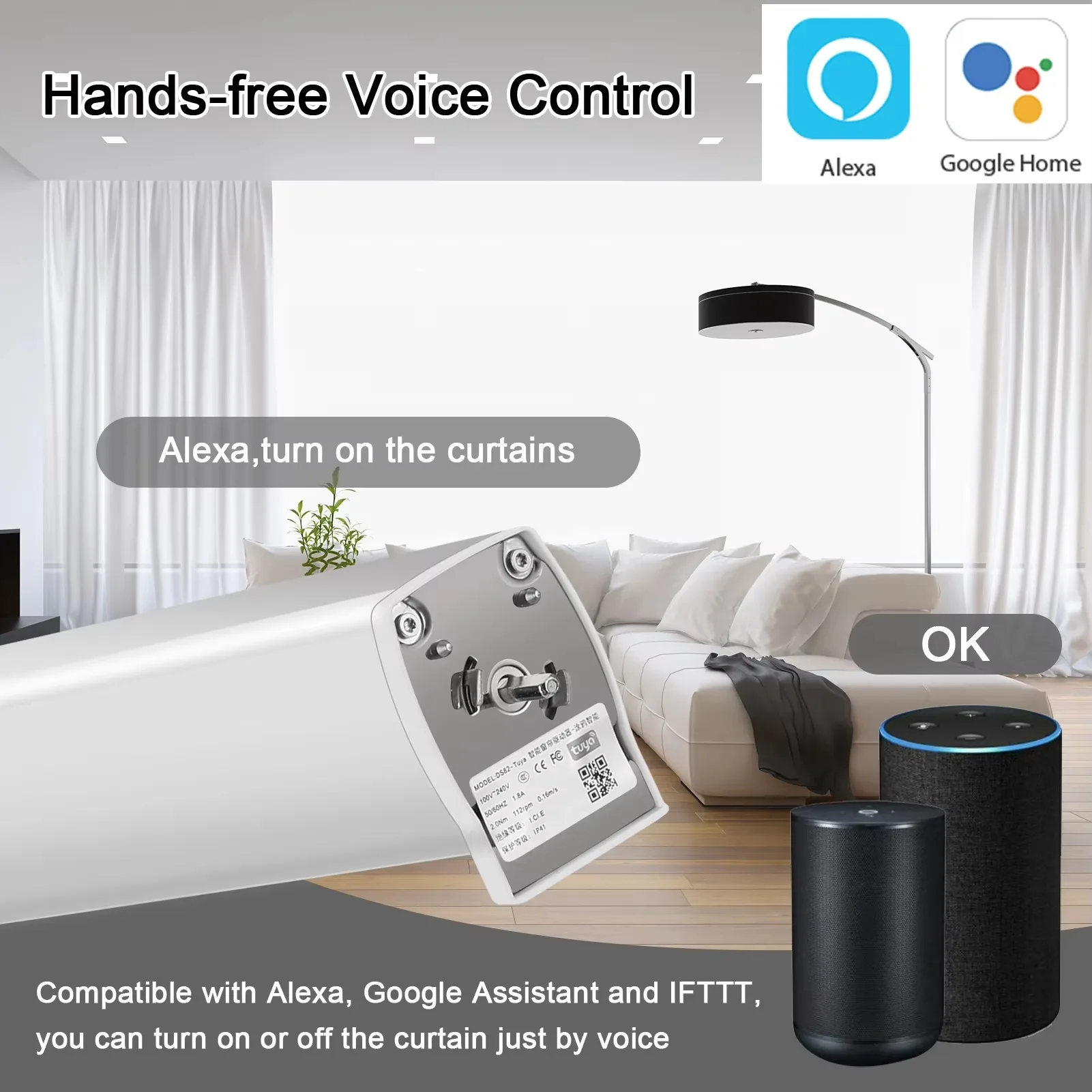 Умный дом Alexa пульт дистанционного управления умный автоматический электромотор Tuya Wifi/Zigbee занавес мотор