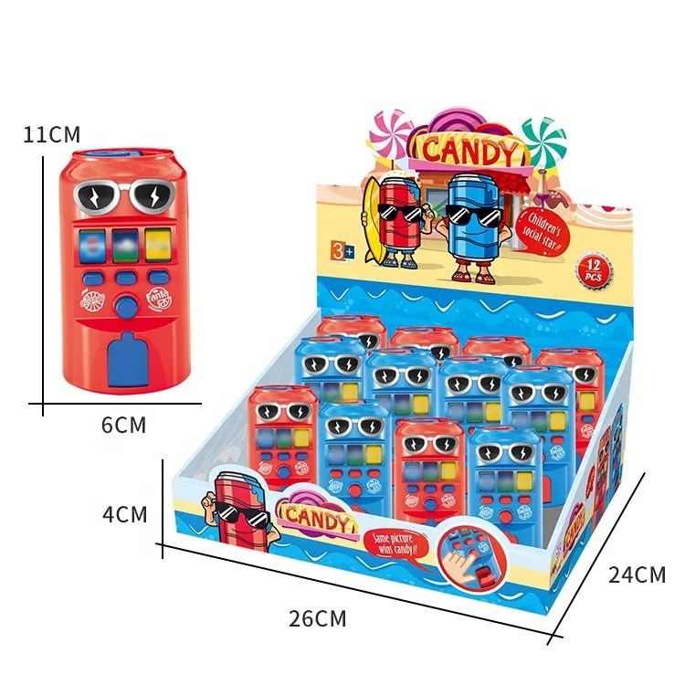 Hot sale Plastic Candy cartoon bottle toy Mini Vending Machine Gumball Dispenser Candy Toys
