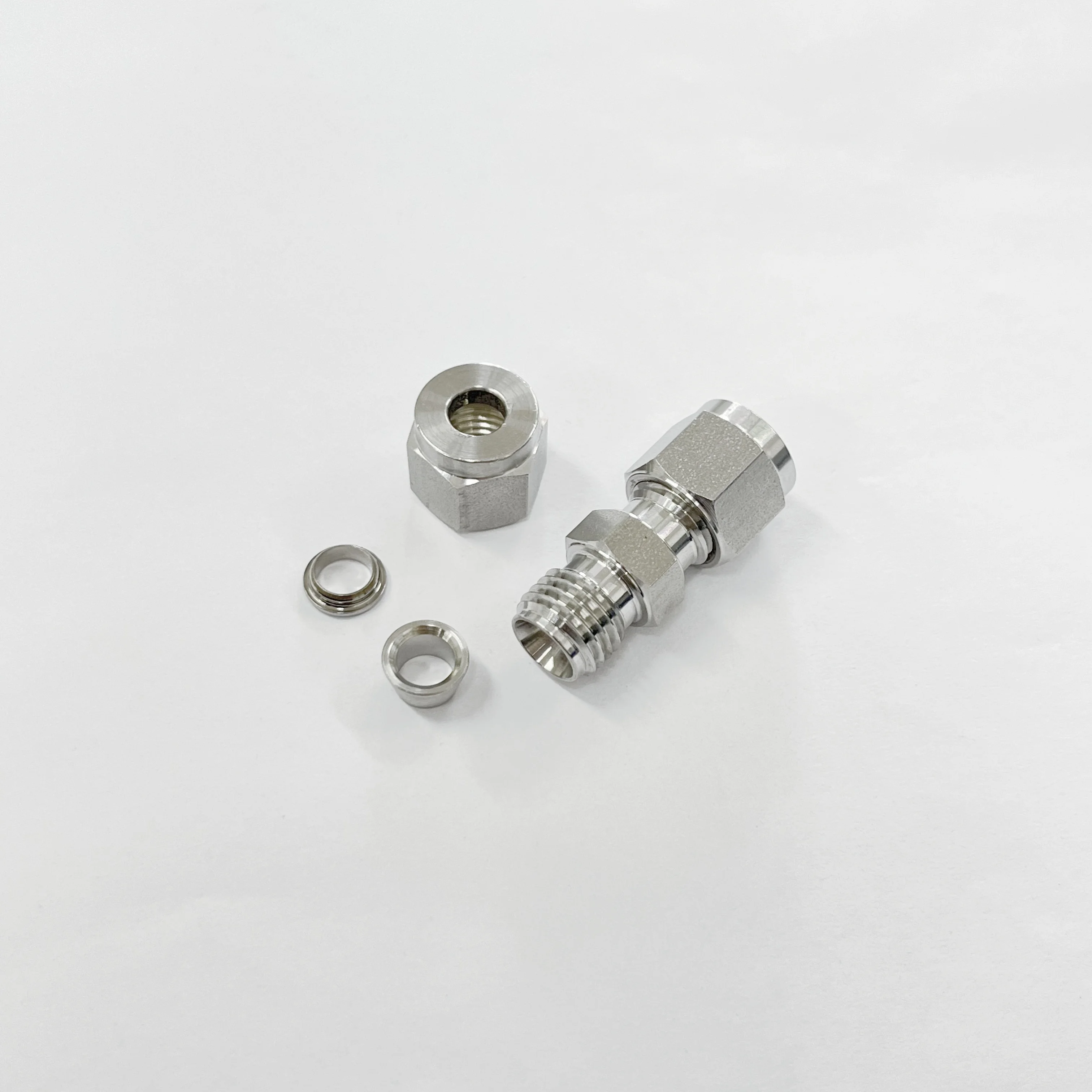 WAKAMASTU 316 Stainless Steel Double Ferrules Compression union fitting ss316 equal straight double ferrules fit OD tube