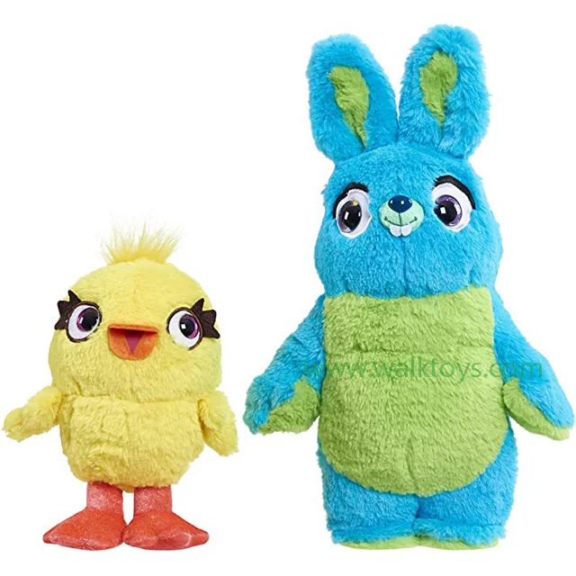 Disney Pixar Toy Story 4 Talking Ducky & Bunny Plush,Multi-color for boy birthday gift Christmas gifts