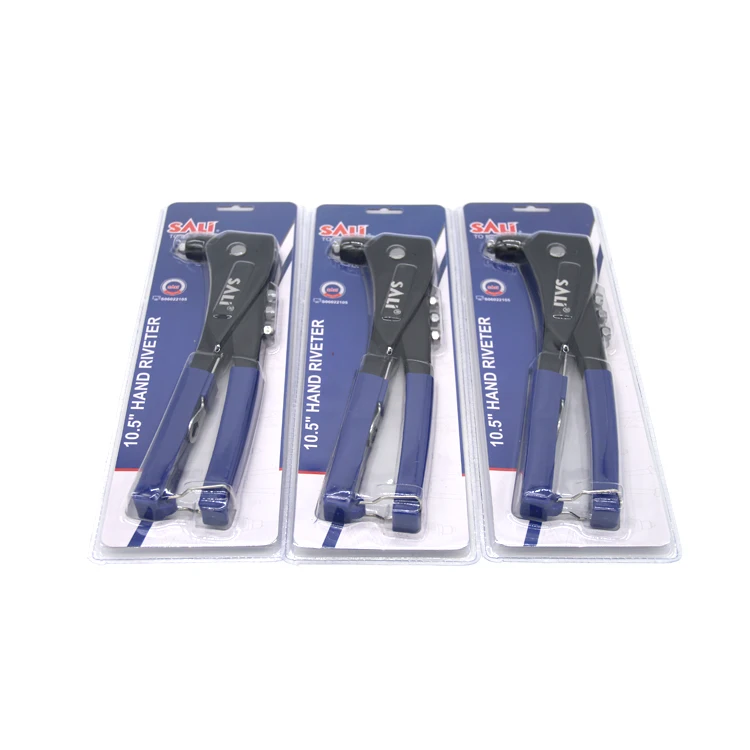 SALI 10 inch labor-saving manual hand riveter gun, high-hardness aluminum alloy riveter gun holder rubber handle riveter