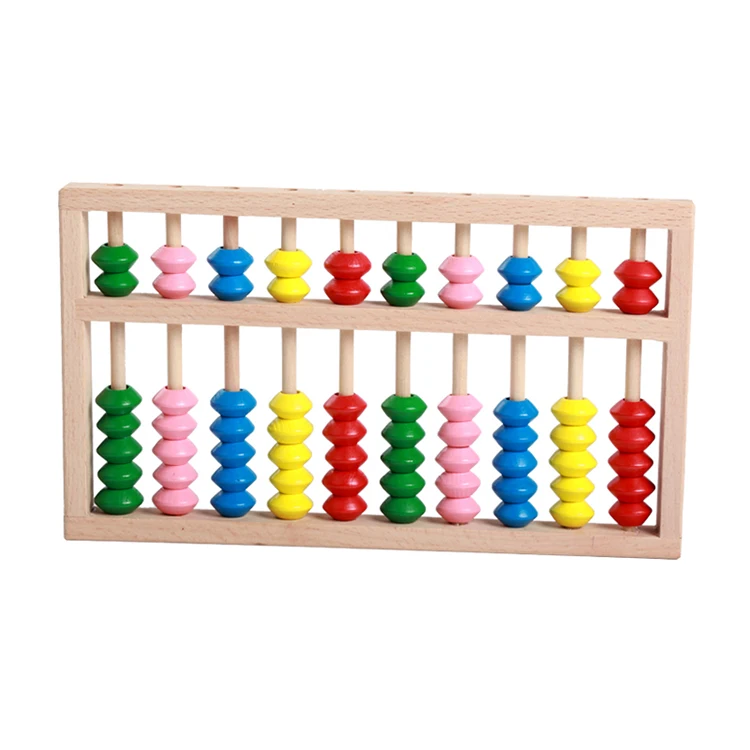 
Early Intelligence Teaching Math Learning Tools Beech Wooden Kids Chinese Traditional Abacus Educational Toys 