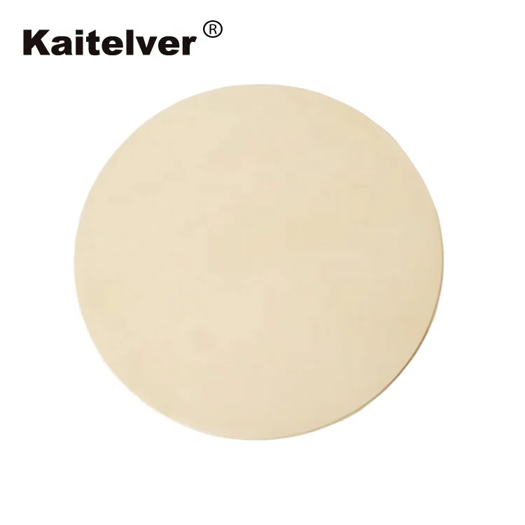Non-stick glazed round or rectangular cordierite pizza cooking baking stone for oven or grill