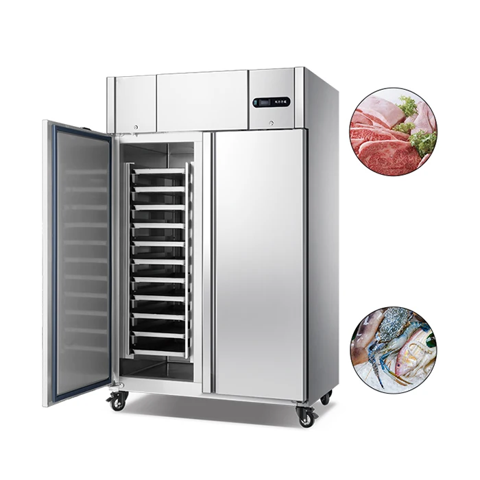 Commercial Stainless Steel Refrigerator Baking Tray Freezer Large Capacity Vertical Freezer With 15/30/45Trays
