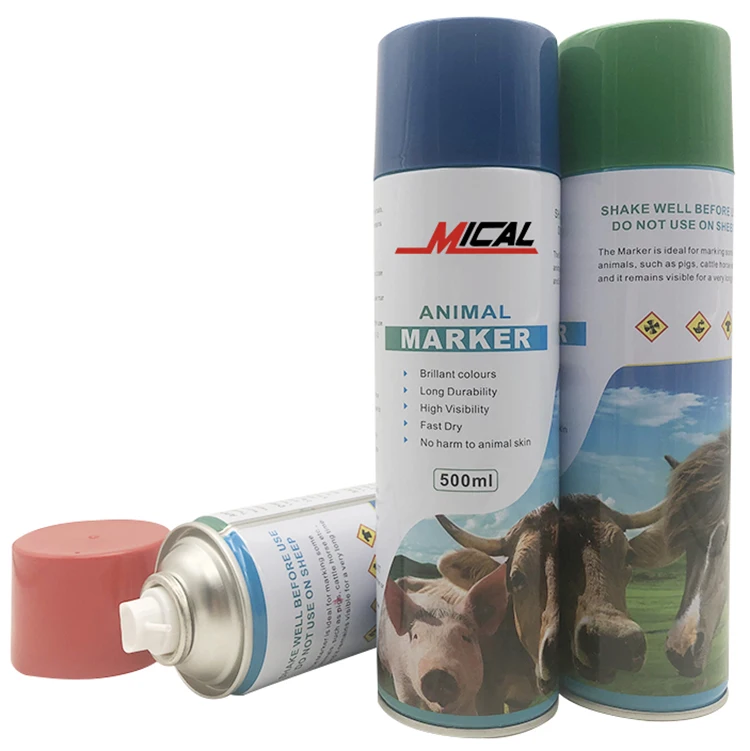 Animal Painting Marking Aerosol Spray Marker Paint Taging Tool Animal Tag for Veterinarian and Farm