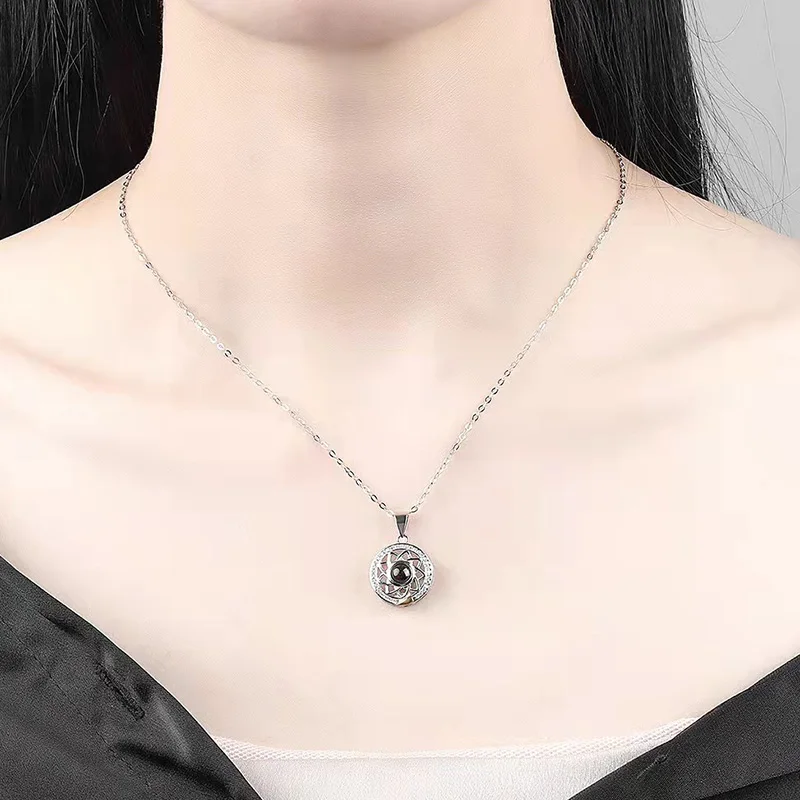 Новая мода из нержавеющей стали под заказ 100 язык I Love You проекции «Луна» «Звезды» Магнитный одинаковая Best Friend» Пара Ожерелье