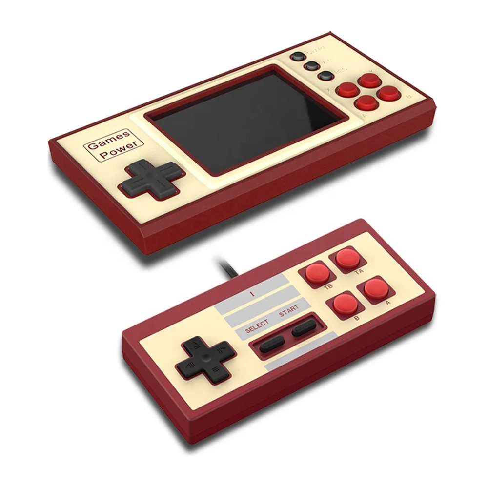 Manufacturer New Private Retro 8 Bit Video Game Console Double Player with joysticks Gamepads handheld game console