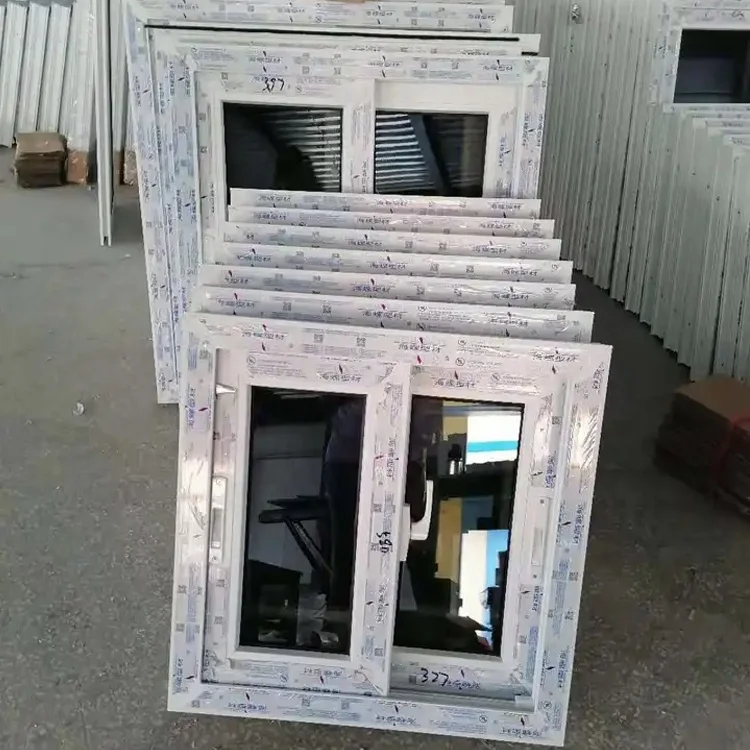 Оптовая цена, темно-серое 4-панельное Горизонтальное сборное здание, тонкое внутреннее окно из ПВХ, раздвижные окна из ПВХ