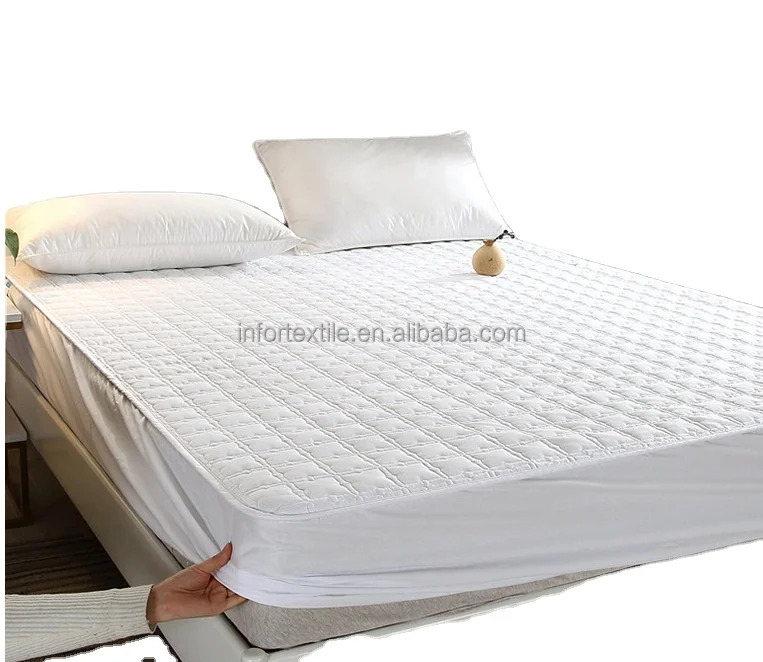 waterproof white double size mattress protector with zipper