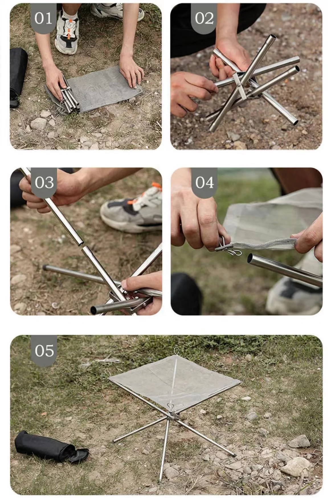 Amazon Hot Sale Outdoor Medium Foldable Camping Wood Pellet Wood Bbq Grill Smokeless Tabletop Wood Fire Pit