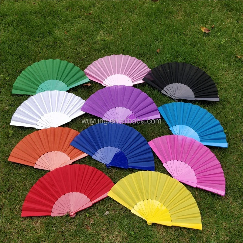 23cm Small Folding Hand Fan Chinese Japanese Folding Fan, Vintage Plastic Folding Fan for Summer