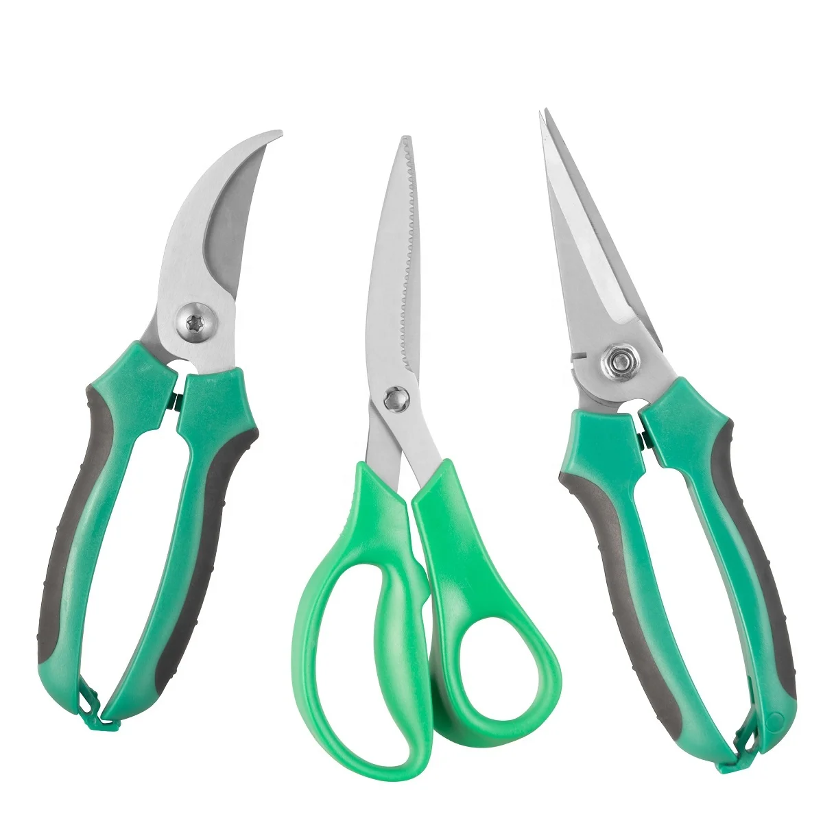3pcs Stainless Steel Pruning Shear Set Garden Branch Shears Pruner Set