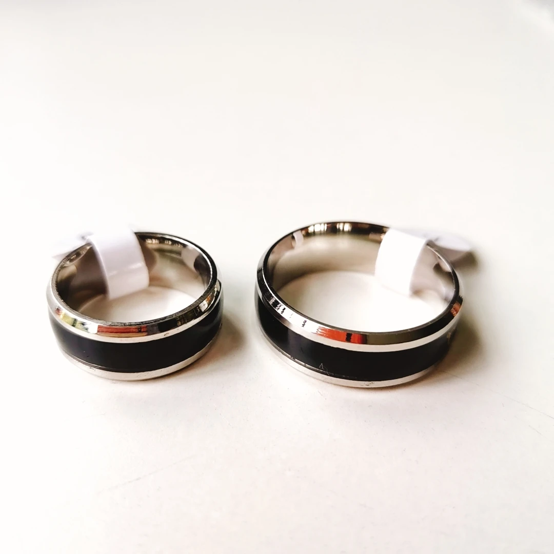 Romantic Meaningful Gifts Stainless Steel Temperature Measuring Ring for Lovers