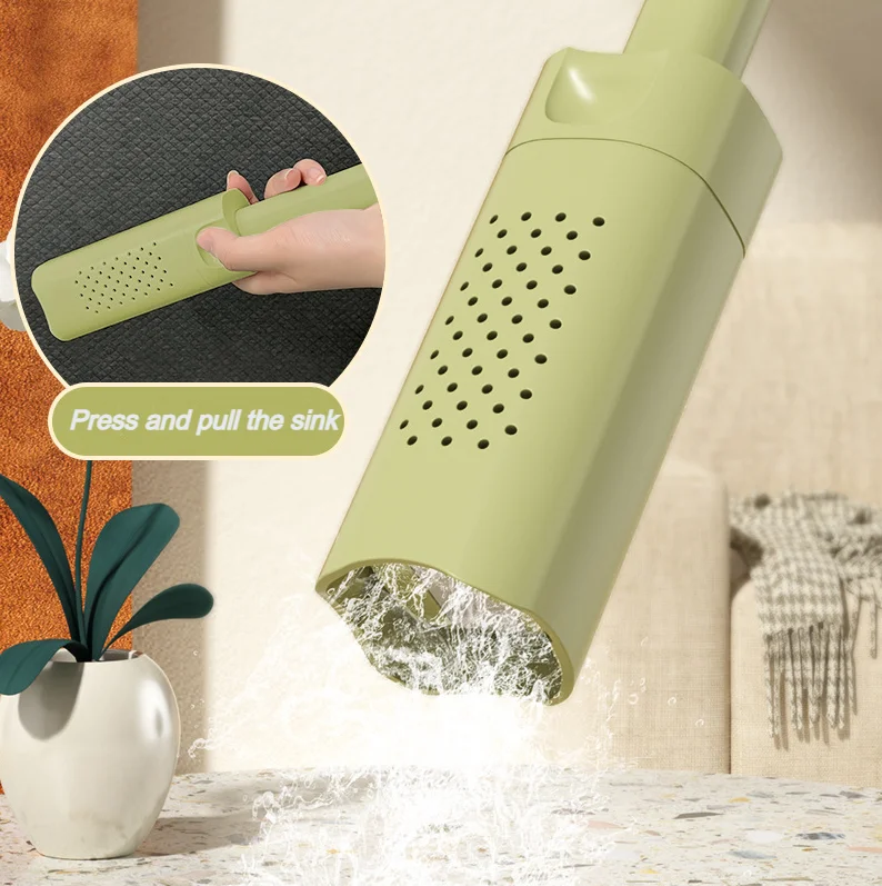 Foldable Absorbent Sponge Mini Portable Small Mop, Small Portable Squeeze Mini Sponge Mop for Glass Screen