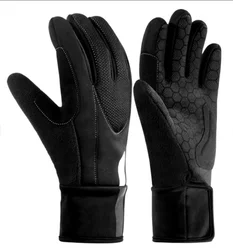 Теплые перчатки зимой Мужчины Езда на мотоциклах, велосипедах, лыжах, водонепроницаемые и холодные перчатки.