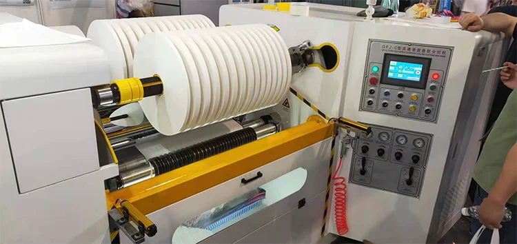 HERO bopp ribbon kraft paper roll label slitting machine cortadora de papel paper slitting and rewinding machine
