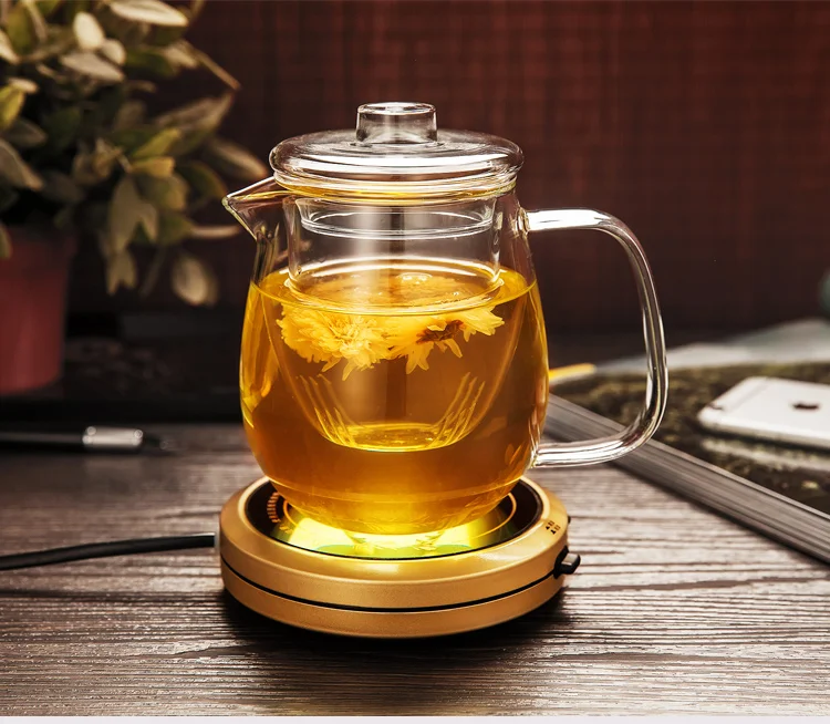 700ml 24.7oz Borosilicate Glass Blooming Tea Pot with Infuser