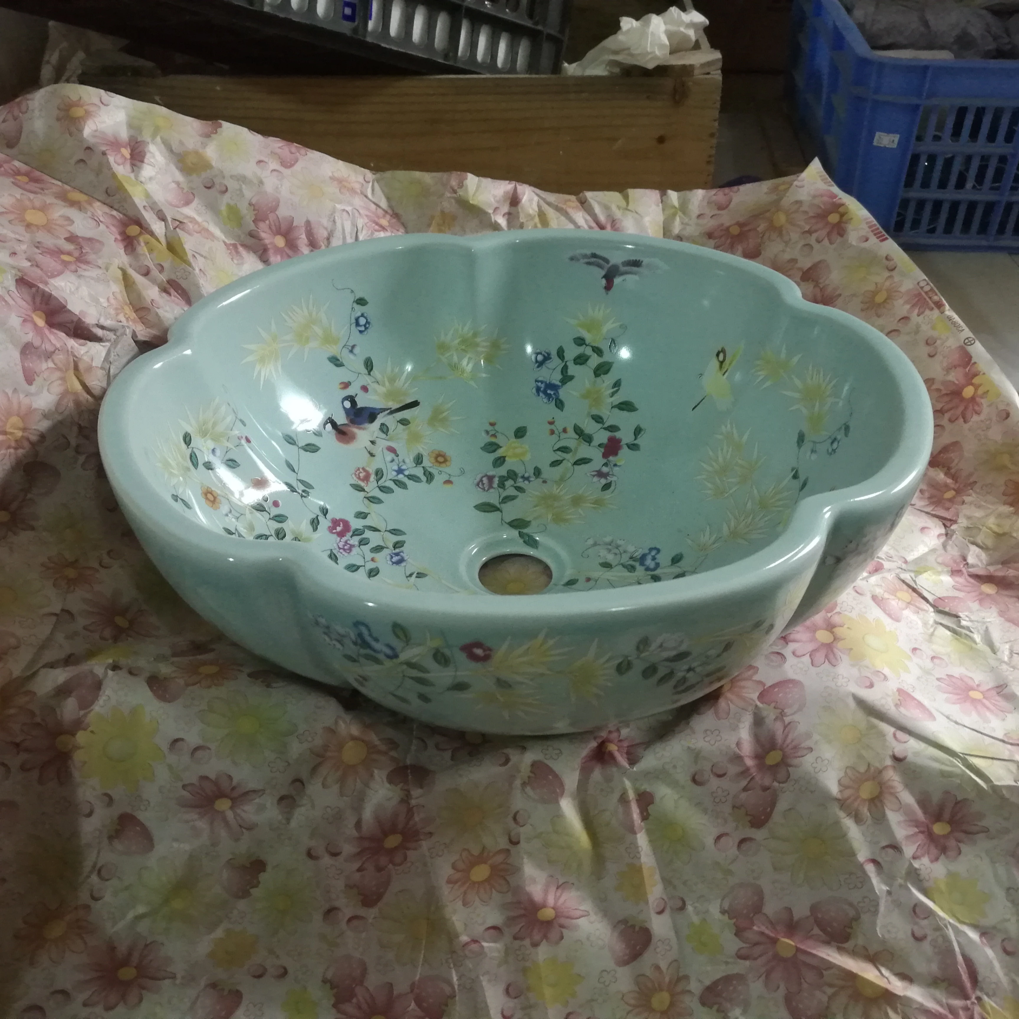 Художественная керамическая раковина для ванной комнаты Jingdezhen в