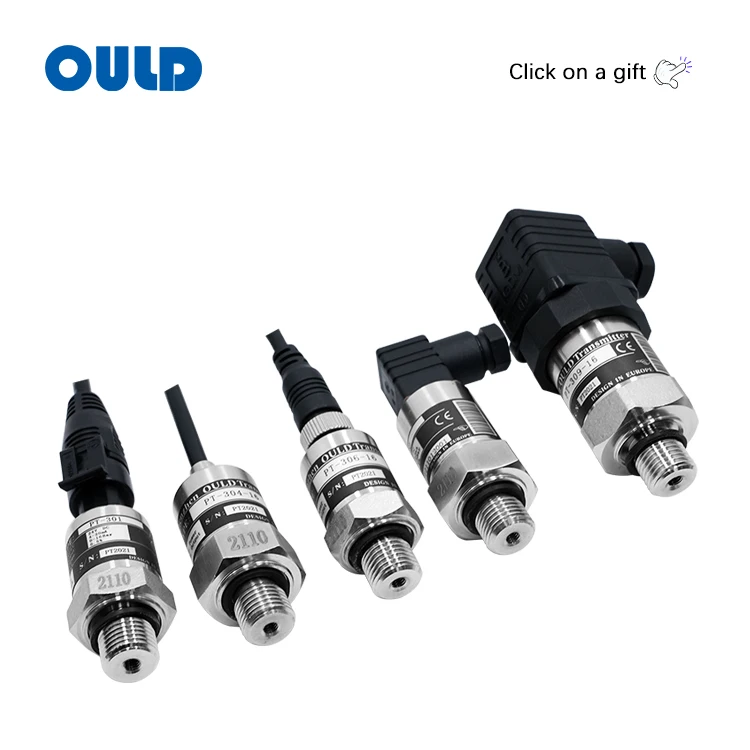 OULD High Quality PT-306 Pressure Transmitter Air Pressure Sensor 4-20ma 0-16bar Gauge Air Gas Pressure Sensor