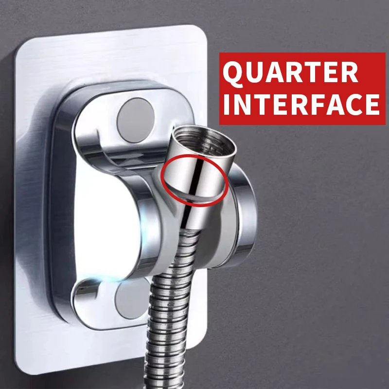 Bathroom Hook Adjustable shower Head Base punch Free Shower