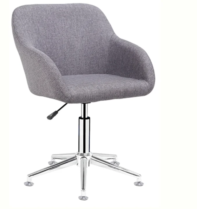 Fabric furniture leisure lift swivel living room chair with wheel