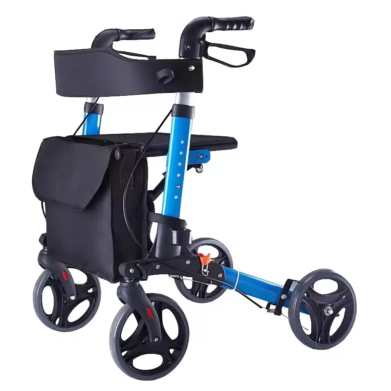 Adjustable walker high-quality carbon steel walker hemiplegia rehabilitation rollator walker