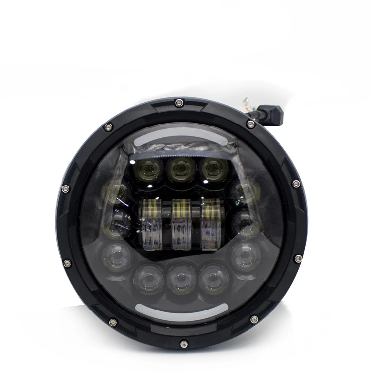 
High Low Beam DRL Round Angel Eyes 7Inch Led Headlights Offroad Tuck Car Led Headlights 