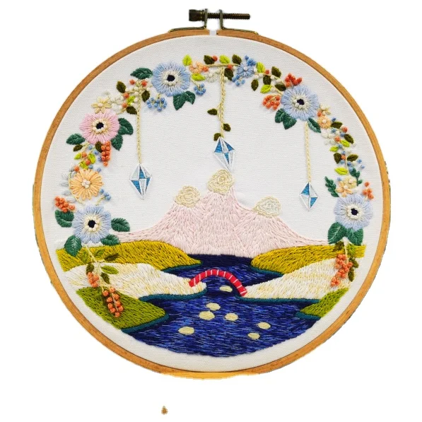 Xiurun  Delicate 100% HOT SALE AMAZON diy embroidery kit for starter kit with instructions