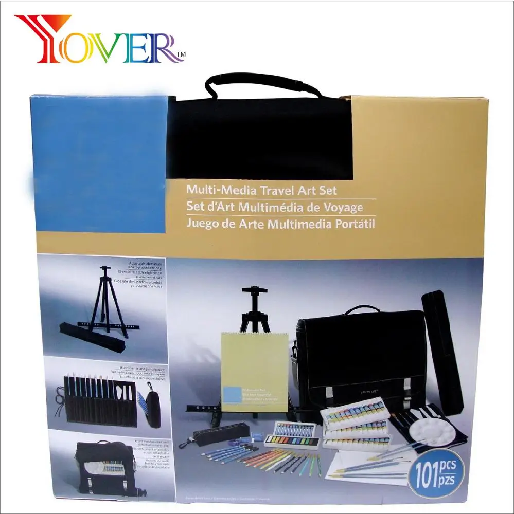 101pcs Complete Art Easel and Portfolio Set