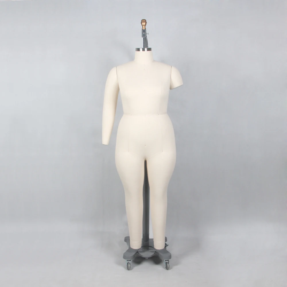 Pinable Sewing Dress Form Mannequin Plus Size Dressmaker Mannequin with Adjustable Height Standing For Clothing