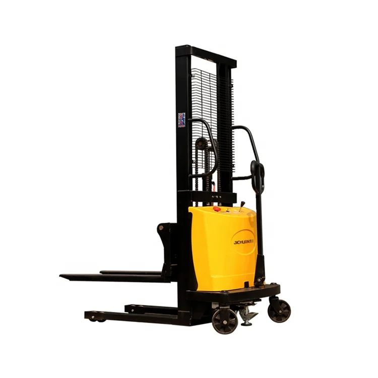 Capacity 1500kg Super Battery Life Charging Type Semi Electric Pallet Stacker with Abrupt Stop Switch