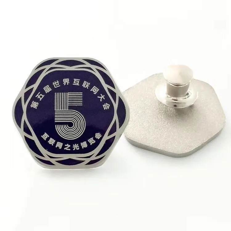 Zinc Alloy  Die Cut Soft Hard Enamel Brooch Badge Custom Lapel Pins