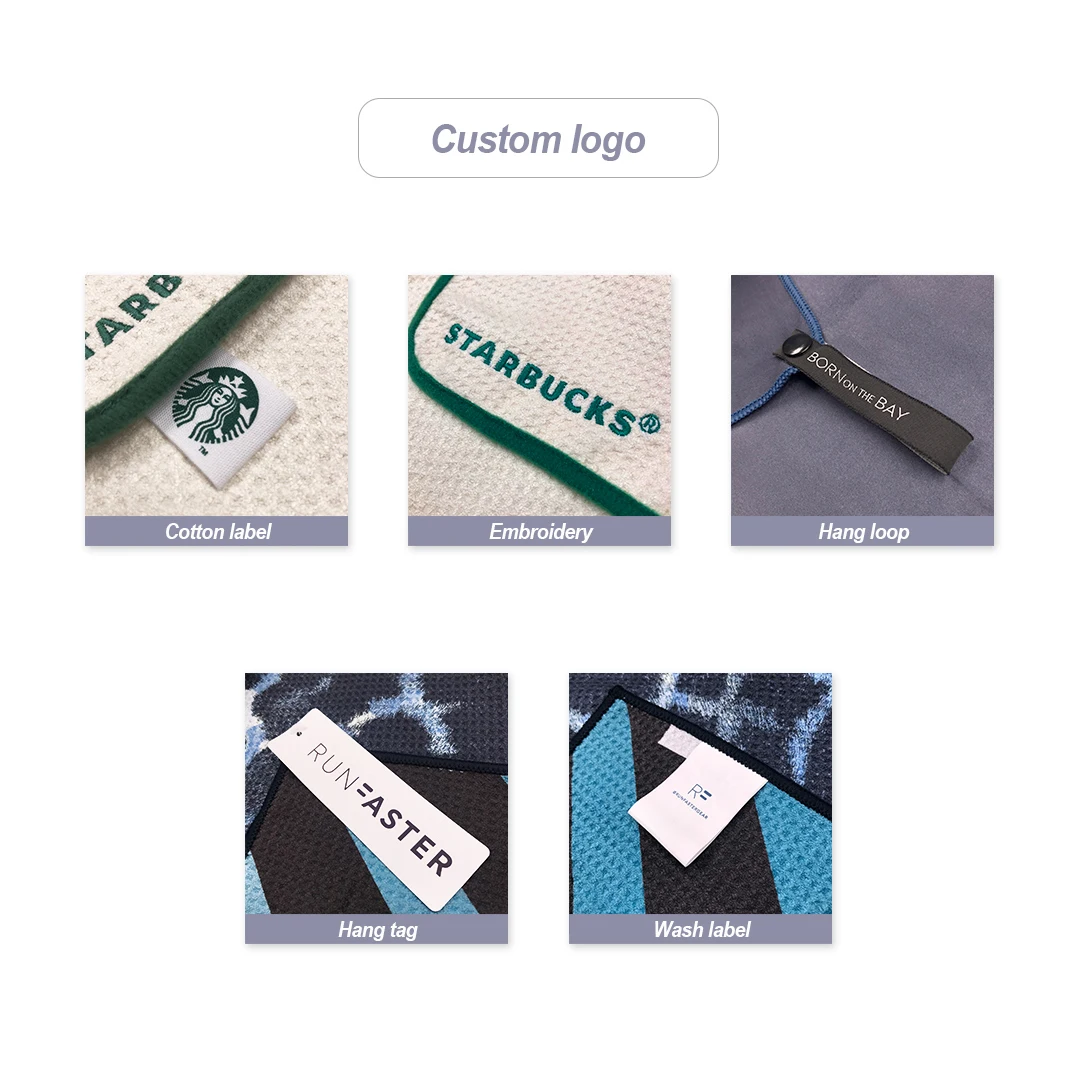 Personalized quick dry microfiber sand free beach towel custom printing beach towel with embroidered logo