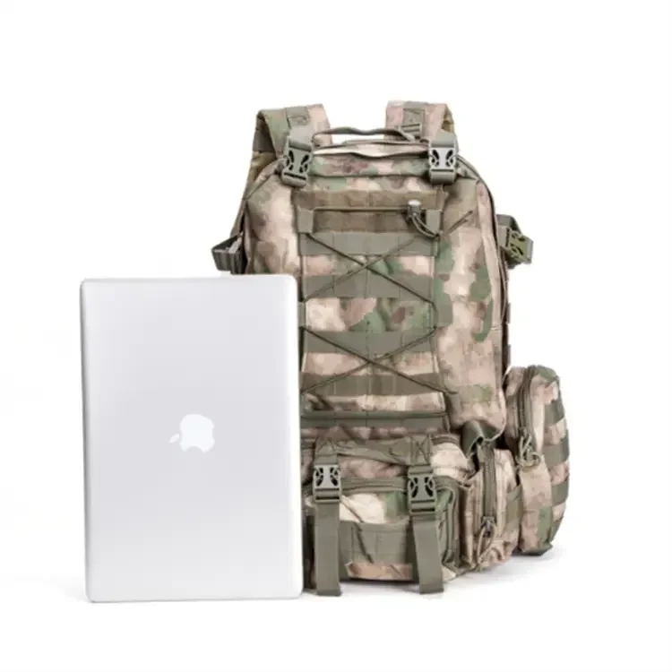 Large Tactical Molle Backpack with Detachable Pouches Camo Multifunction Outdoor Trekking Hiking Hunting Backpack
