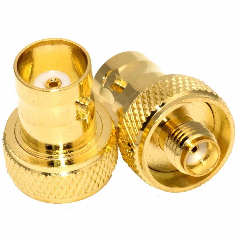 Golden BNC Female Jack to SMA Female RF Connector Adapter UV-5R FD-880