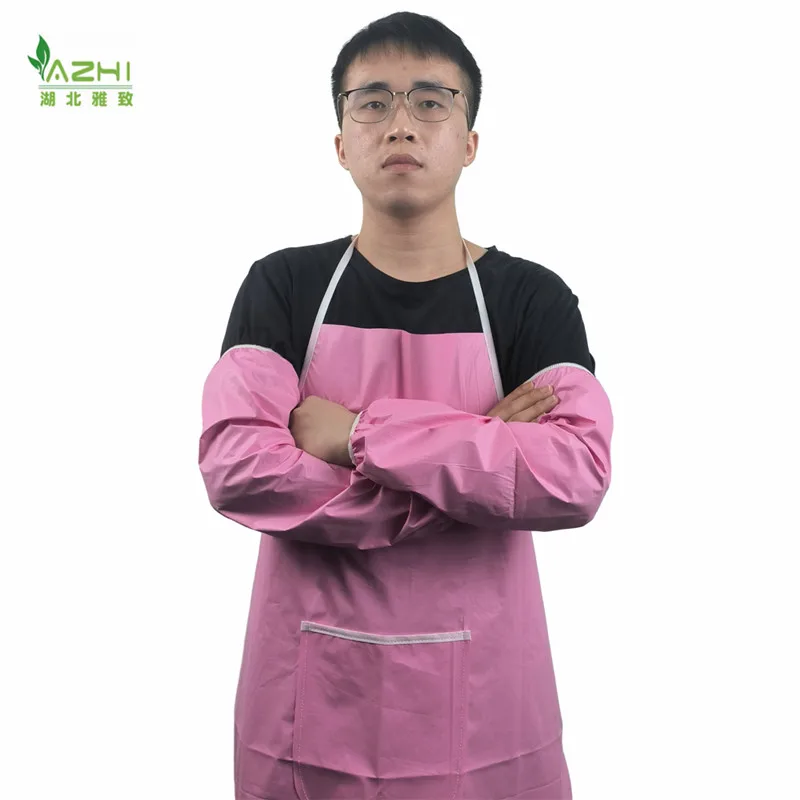 Disposable microporous Apron Barber industrial Apron Non Woven SF Anti-dust Suit Painting pink aprons