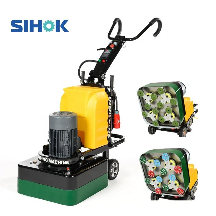 High efficient electric gear driving floor grinding machine large area concrete grinder for