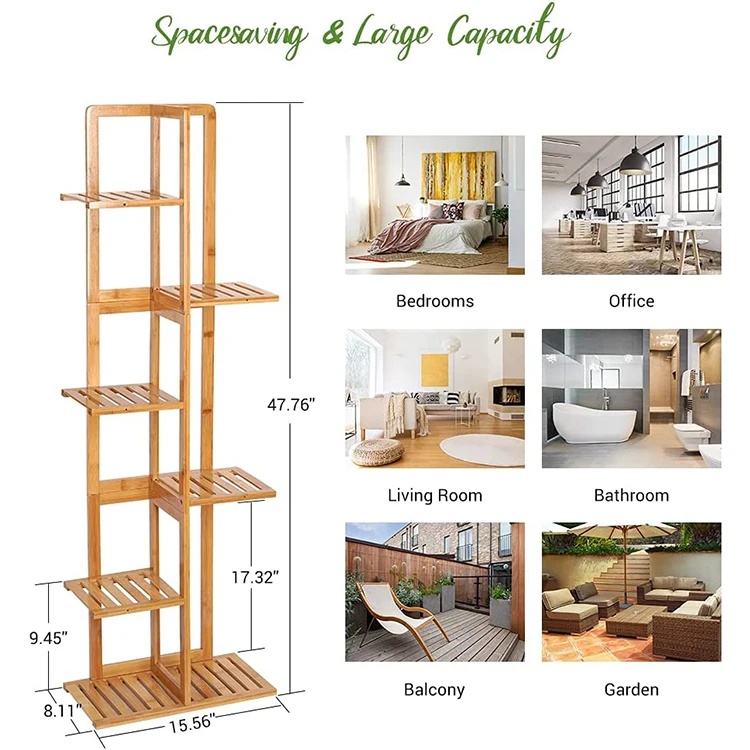 Last Longer High Quality 100% High-Quality Bamboo Bicycle Plant Stand