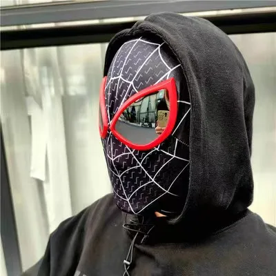 Tik Tok with Spider-Man headgear cute funny mask for adults and children, hood mask funny disco dancing sand sculpture