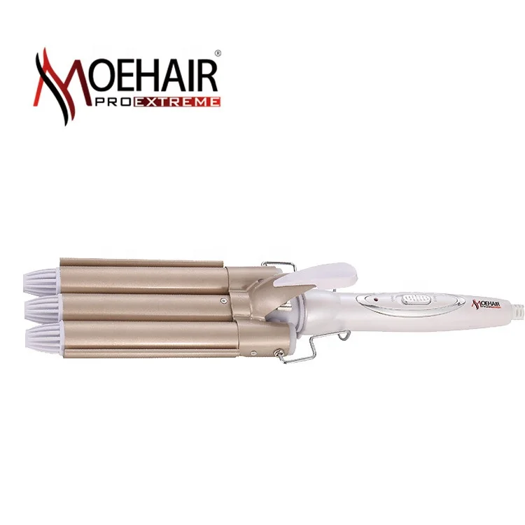 Стайлер Электрический Профессиональный для завивки волос, плойка с 3 валиками