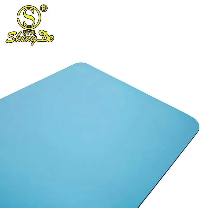 2024 Blue Exercise Printable 4mm Thick Padded Heavy Anti Slip Pu Natural Rubber Yoga Mat with Pad