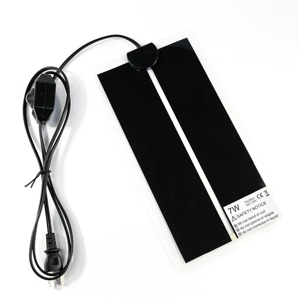 Тепловые коврики 7W 110v рептилия Брудер инкубатор грелки с температурным контролем