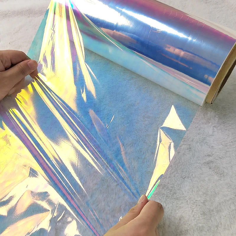 Bopp Blue Pink Light Rainbow Roll Packaging Reflection Lamination Film