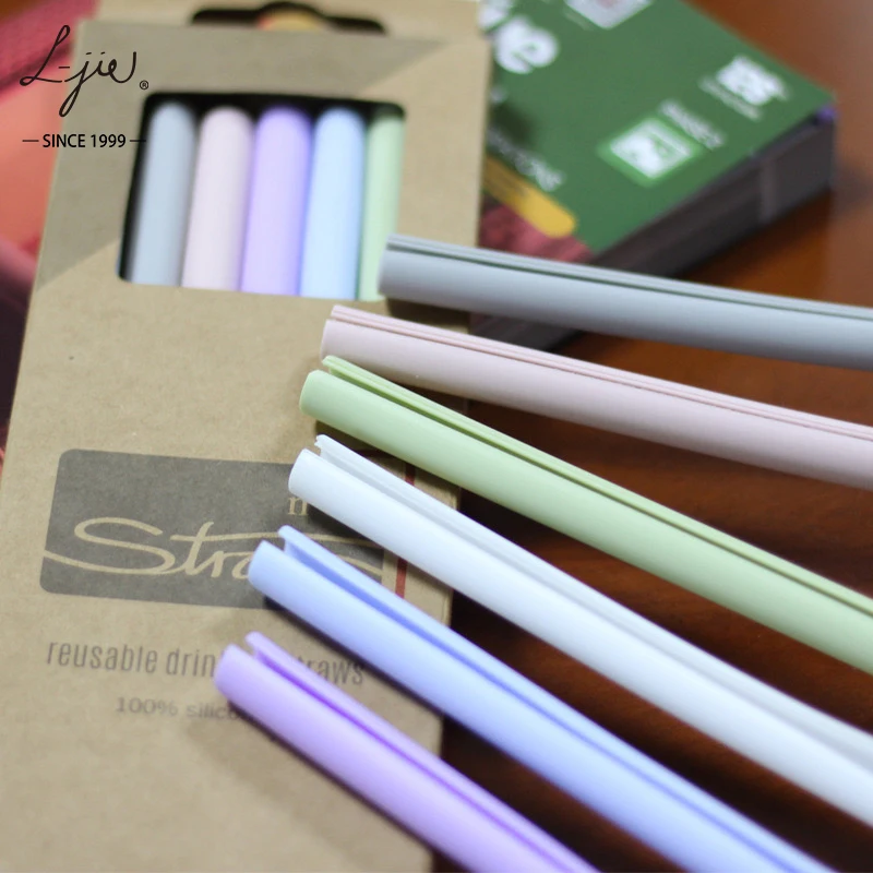 New Product Ideas 2020  Split Straws Silicone Resealable Reusable Easy Cleaning Straw