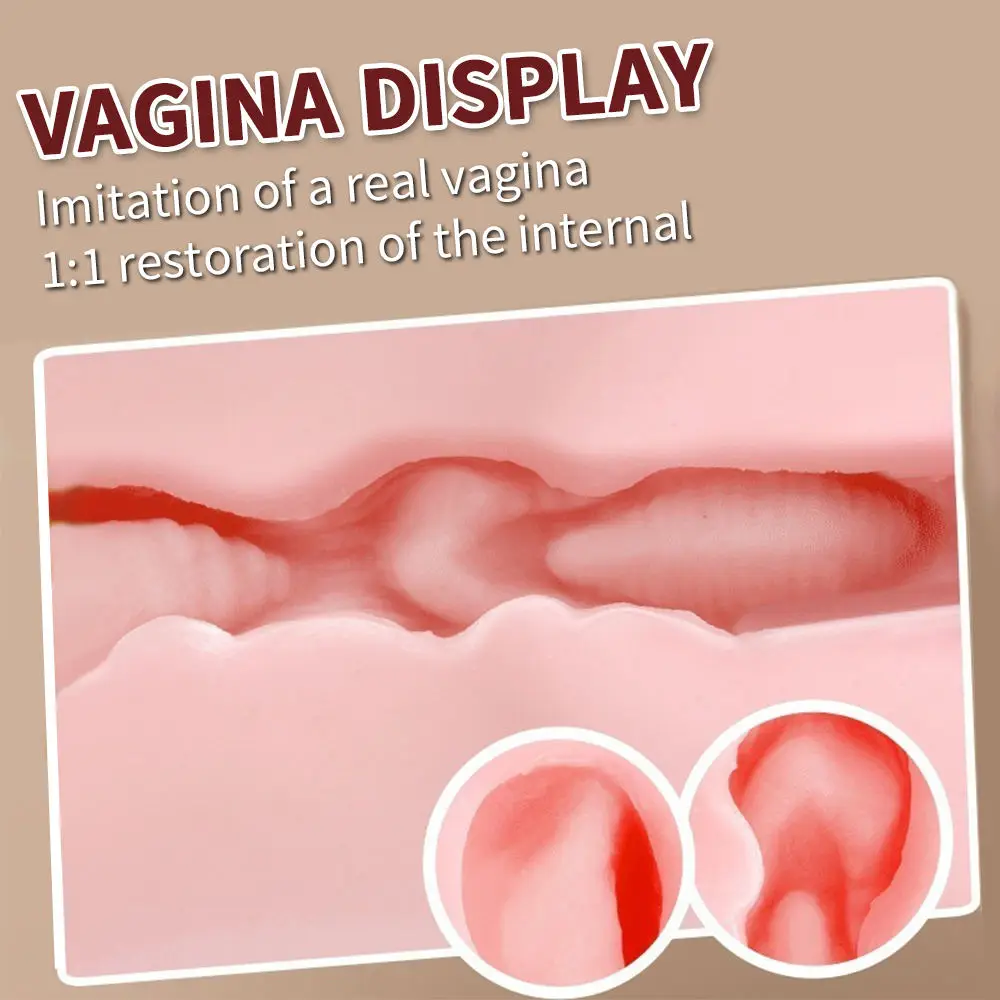 New Hot Selling Pussy Masturbation Cup Double Channel Mini Silicone Vegina Sex Toy for Men Male Masturbation Toys