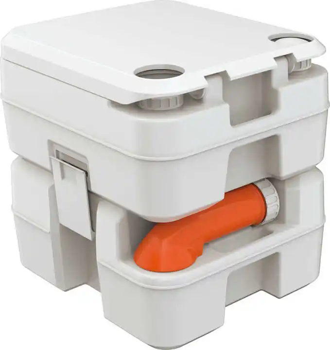 ORTONBATH Portable Toilet Indoor Outdoor Commode mobile toilet, Lightweight & Compact for Camping, Boat, Van, Emergency Use