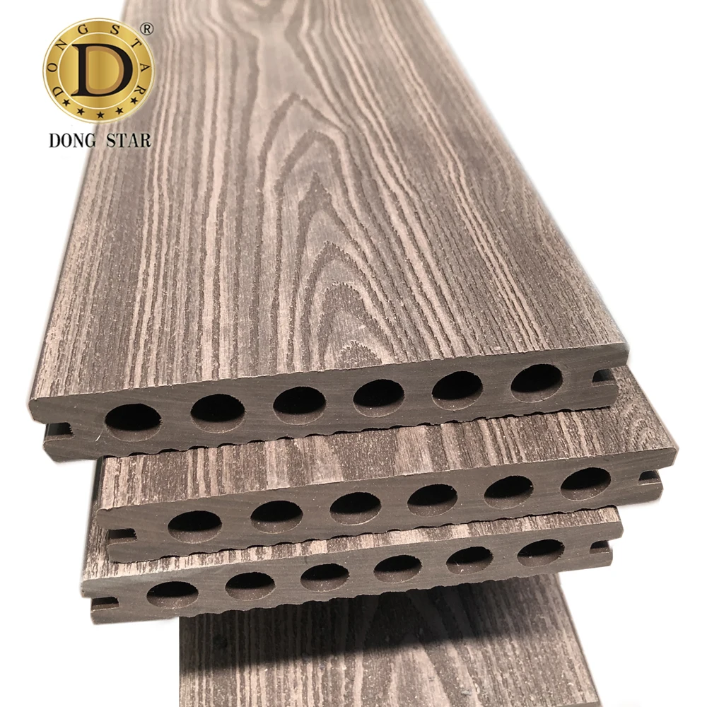 WPC Wood Decking Boards terrace flooring outdoor durable hollow core deck board flooring planks panel Fitted composite decking