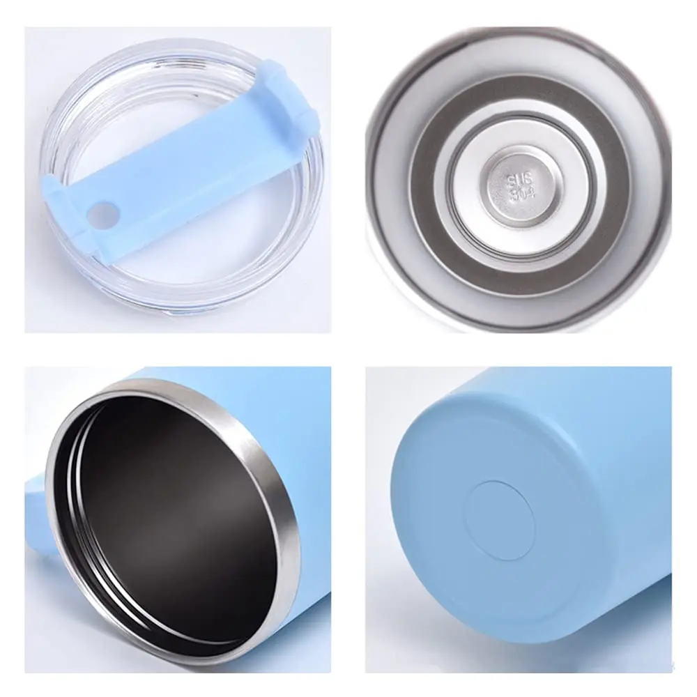 Custom Vacuum Insulated 40oz Travel Mug Flowstate Stainless Steel Tumbler With Straw And Handle