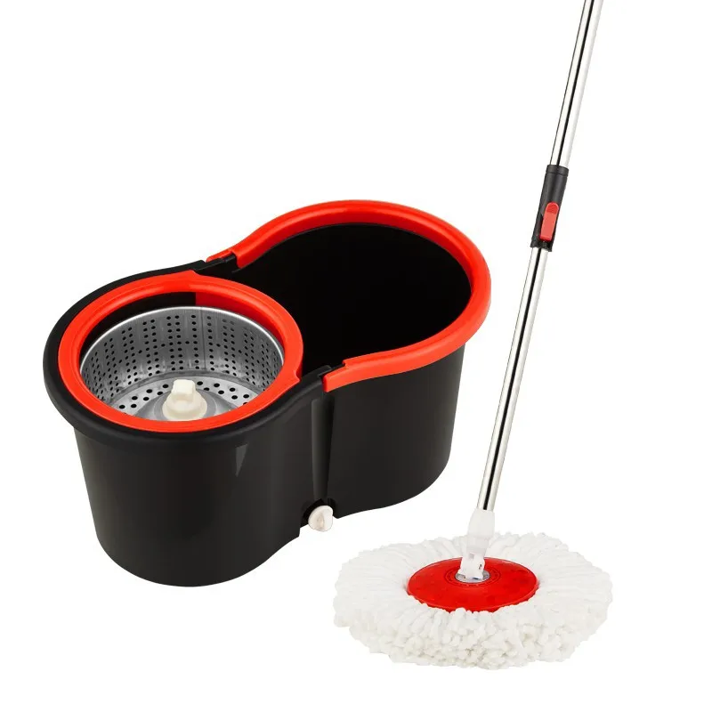 Hand free wash replaceable mop 360 spin twist mop microfiber wringer Flat floor cleaning mop with rotating barrel
