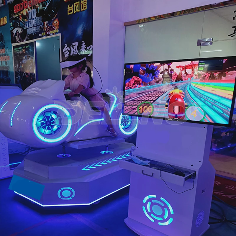 VR Motorbike Racing Car Factory Indoor and Outdoor 360 Degree Rotation VR Game Machine for Sale